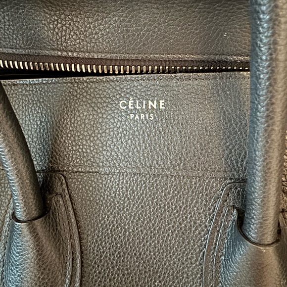 Celine Mini Luggage, Drummed Calfskin, Black - Picture 4 of 8
